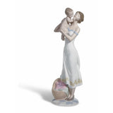 LLADRO' "Unconditional Love" Figure Statue Mother Child Porcelain H31cm