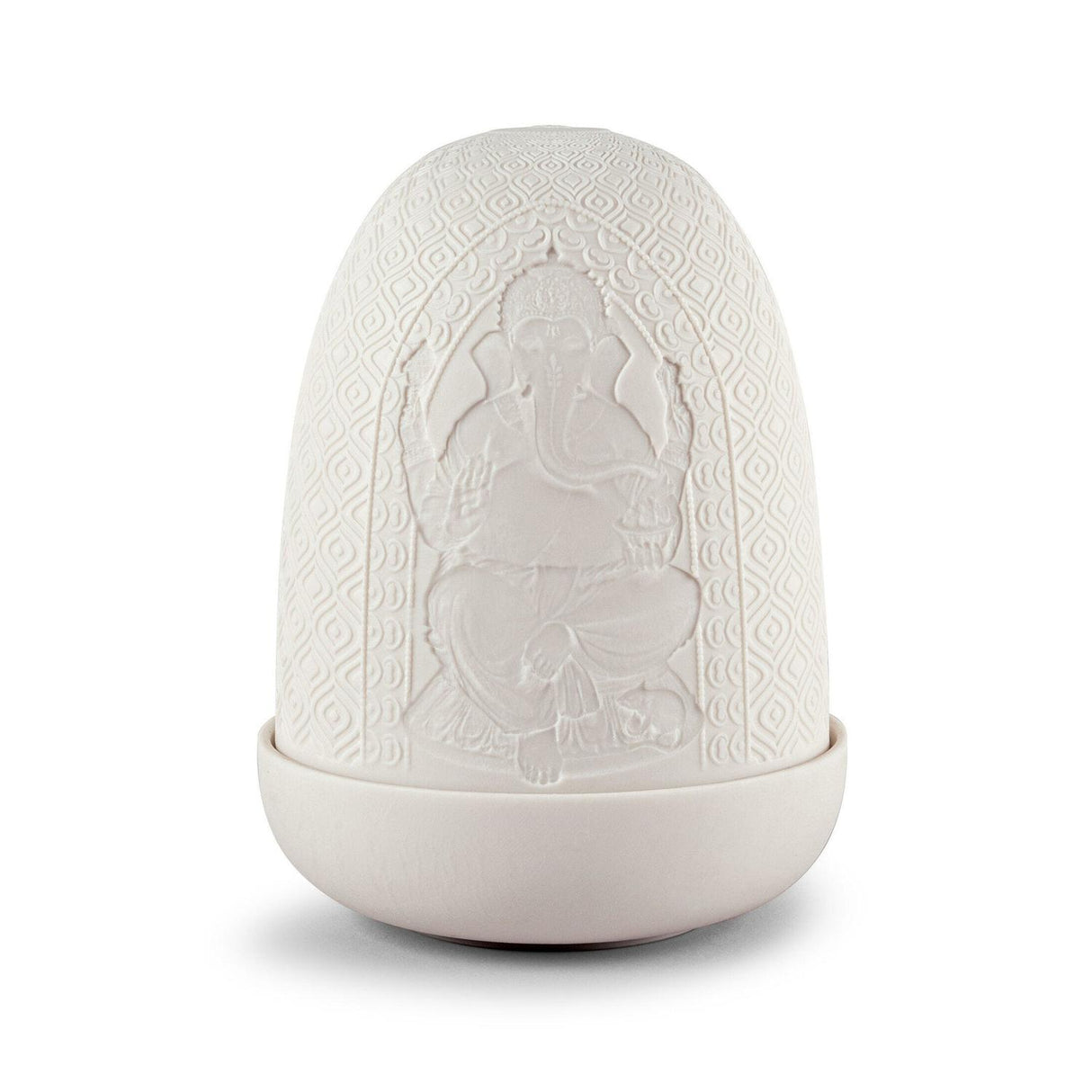 LLADRO' Lampada da Tavolo Lord Ganesha & Goddess Lakshmi Dome 15x11cm Porcellana