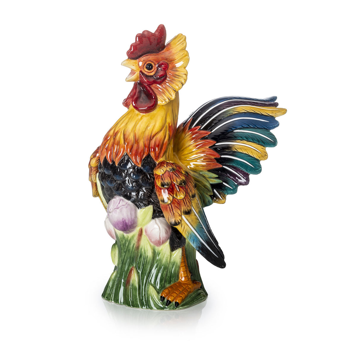 PALAIS ROYAL Figuro Ceramic Rooster Statue 28cm Multicolour
