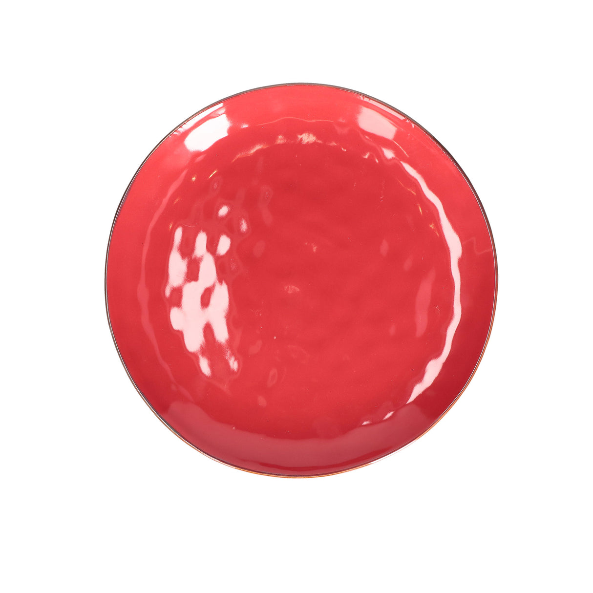 ROSE &amp; TULIPS Concerto Round Tray Coral Red 32cm Stoneware