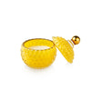 Candela profumata Medina Emò Italia in vetro giallo 11x8,5 cm