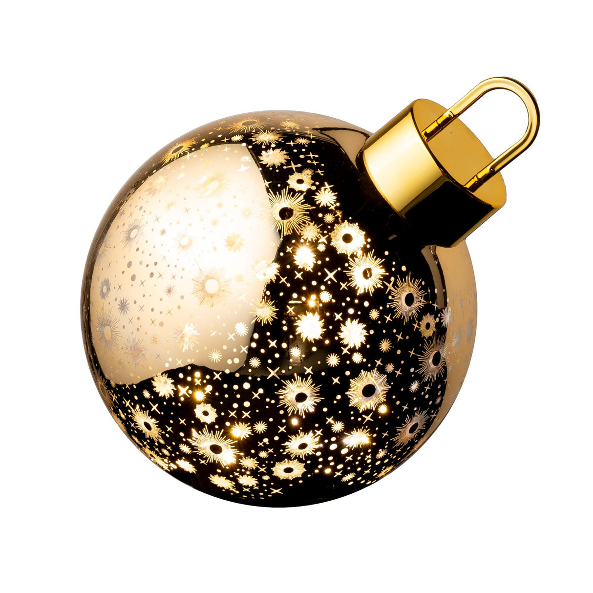 Sfera natalizia luminosa Noel by Lamart in vetro oro 25 cm