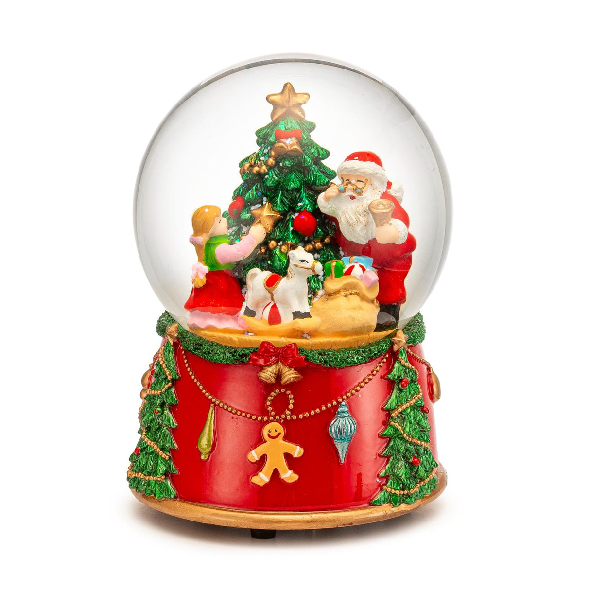 PALAIS ROYAL Carillon Globo di Neve Babbo Natale con Musica Decorazione Natalizia 10x15cm