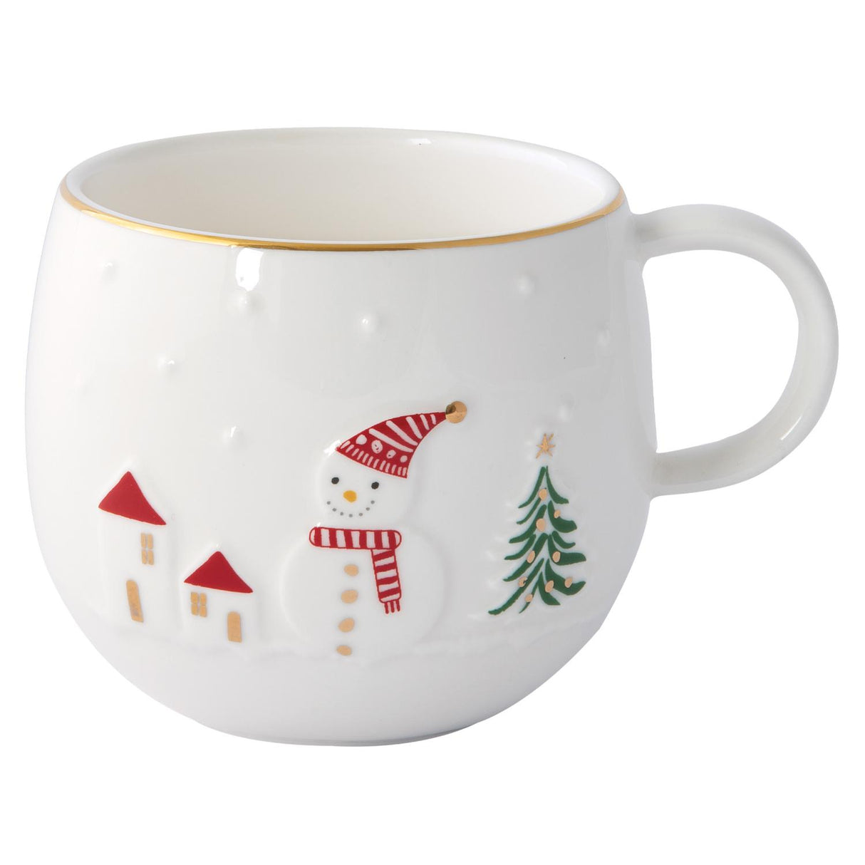 EASY LIFE Let It Snow Tazza Mug Natalizia Pupazzo di Neve 400ml Porcellana