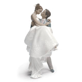 LLADRO' Figurina Coppia Il Giorno Più Felice 27x17cm Porcellana