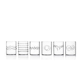 ICHENDORF Decò Set 6 Bicchieri Acqua 300ml Vetro Borosilicato