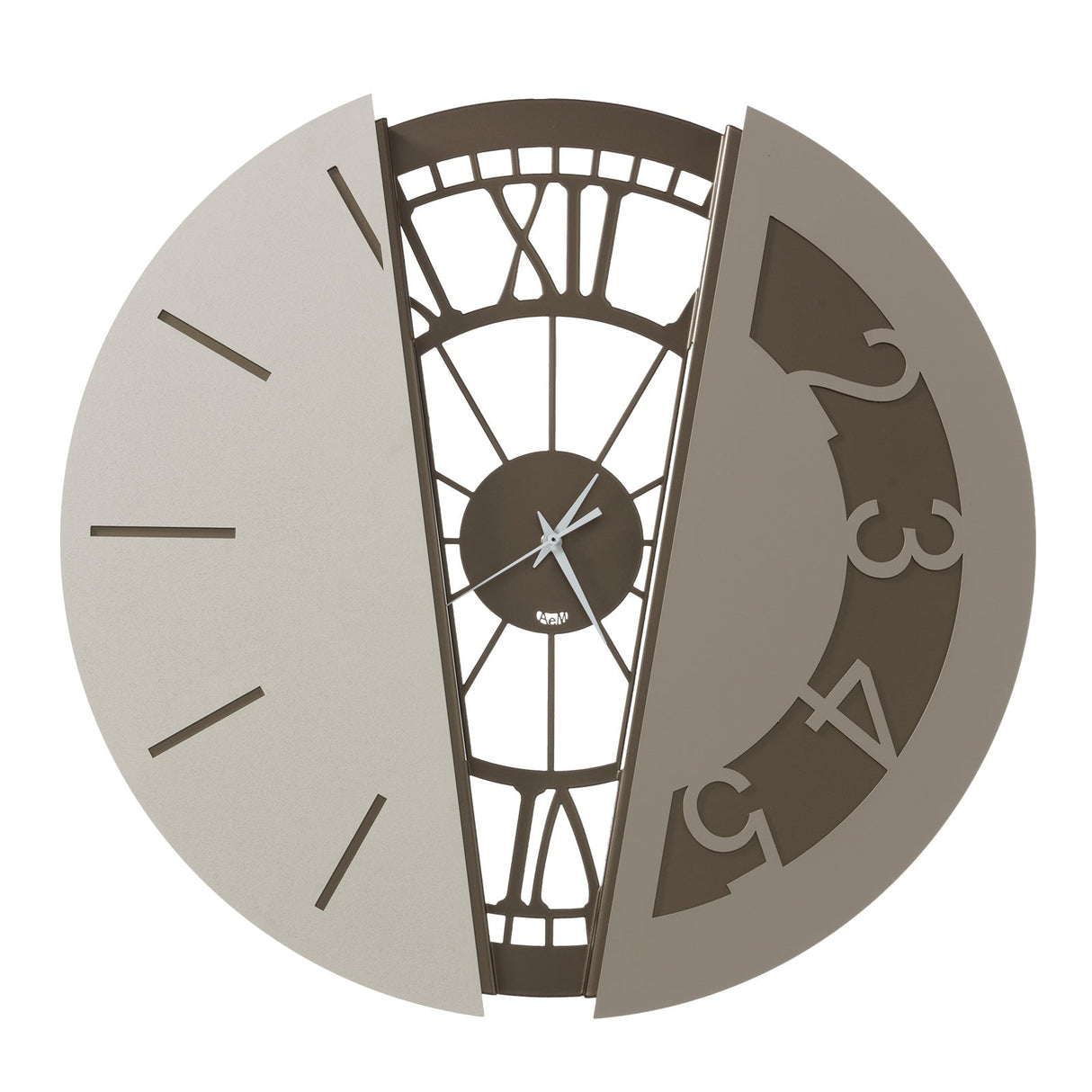 ARTI & MESTIERI Orologio da Parete di Design Composto Metamorphosi Bronzo, Avorio E Sabbia