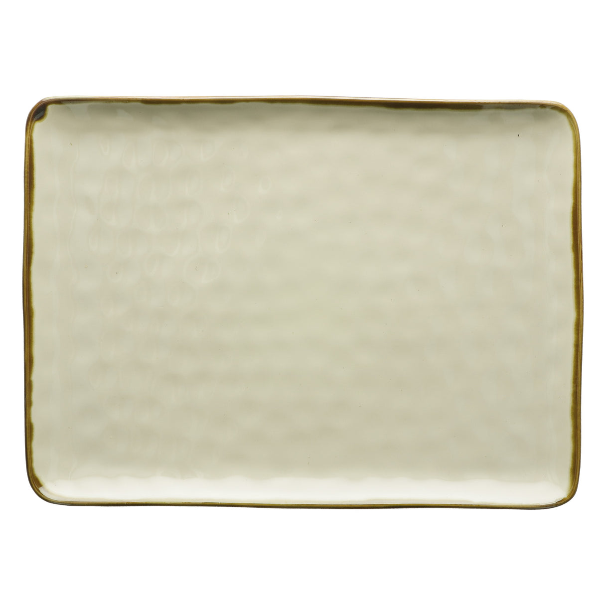 ROSE &amp; TULIPS Concerto Rectangular Tray 36x26.5cm Ivory Stoneware