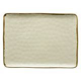 ROSE &amp; TULIPS Concerto Rectangular Tray 36x26.5cm Ivory Stoneware