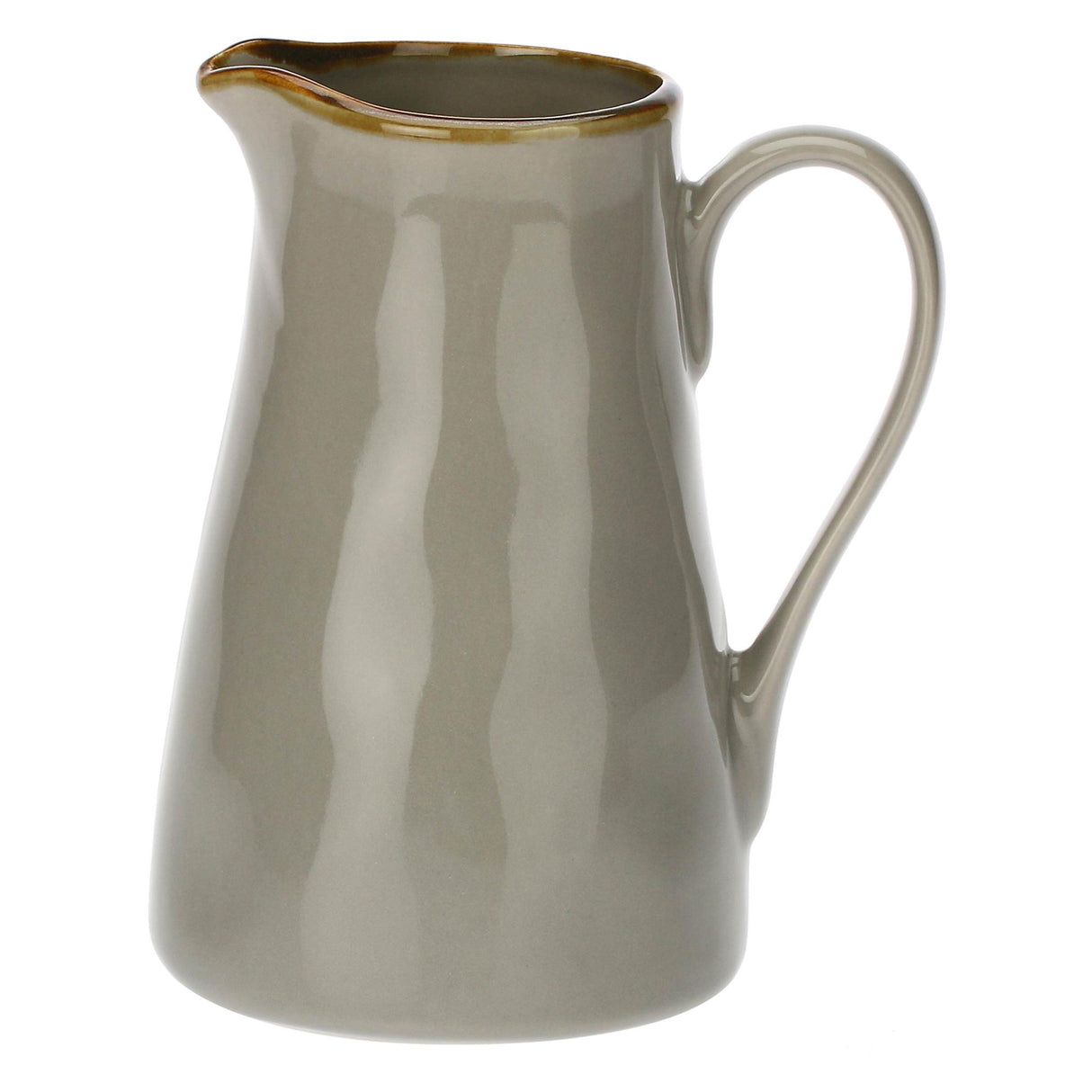 ROSE &amp; TULIPS Concerto Jug Carafe 1700ml Pearl Gray Stoneware