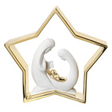 BONGELLI PREZIOSI Nativity Christmas Star Nativity Scene 28cm Marmorino Gold