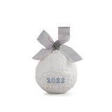 LLADRO' - White Porcelain Christmas Ball 2022 9 cm 01018466