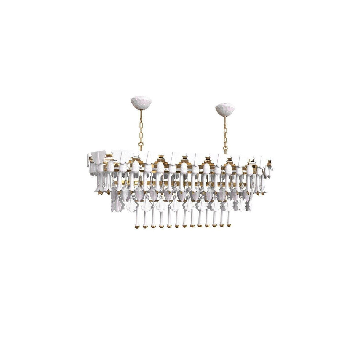 LLADRO' Chandelier Seasons 150 cm Ovale Alba 74x150cm Porcellana