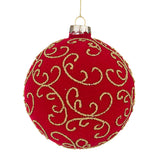 BIZZOTTO Addobbo Sfera Pallina Palla Albero di Natale Garnish Vetro 10cm Rosso