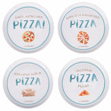 VILLA D'ESTE HOME TIVOLI Le Travisate Pizza Plate Set 4 Pieces 33cm Porcelain
