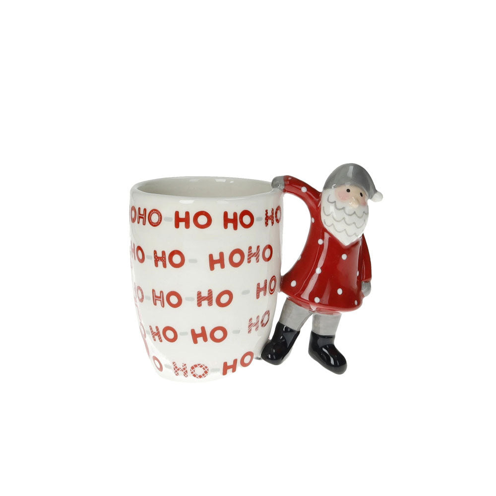 Tazza mug Brandani in porcellana con manico Babbo Natale 13x14 cm