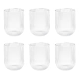 ROSE & TULIPANI Twisty Bicchiere Acqua Set 6 Pezzi 260ml Trasparente Vetro