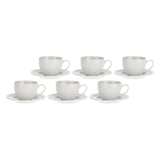 LA PORCELLANA BIANCA Dreamy Espresso Coffee Cup with Saucer Set 6 Pieces 100ml