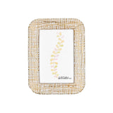 RITUALI DOMESTICI TiGuardo Portafoto 10x15cm Lino Bianco Oro Resina