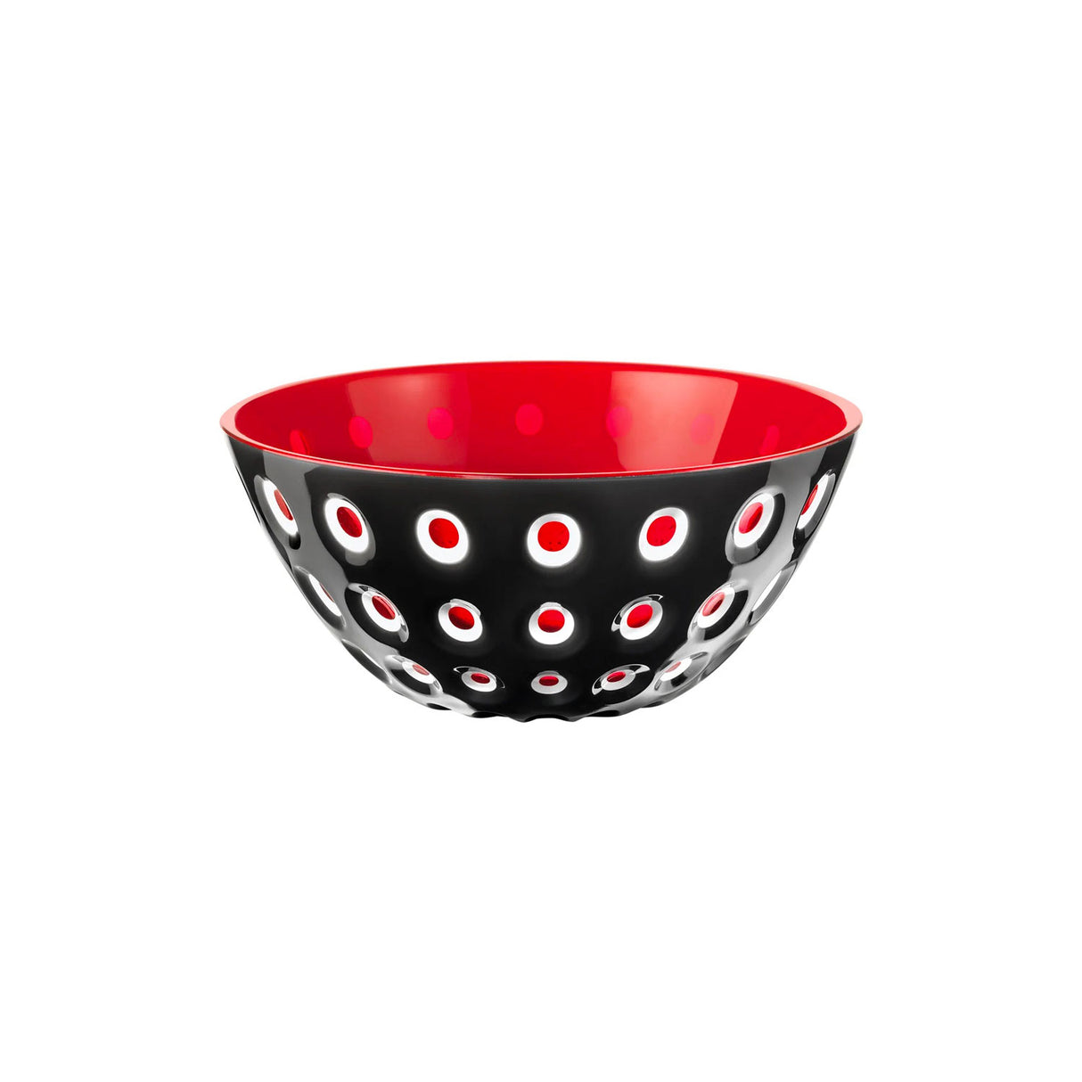 GUZZINI Le Murrine Ciotola Insalatiera 25cm Nero Rosso Plastica