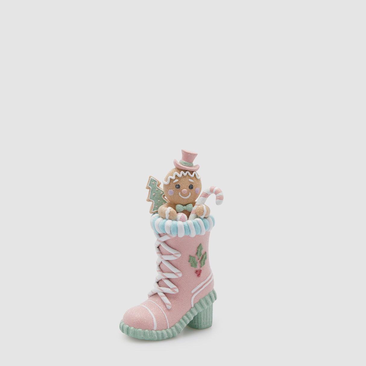 EDG Enzo De Gasperi Decorazione Natalizia Scarpa Candy 22,5x13cm Poliresina