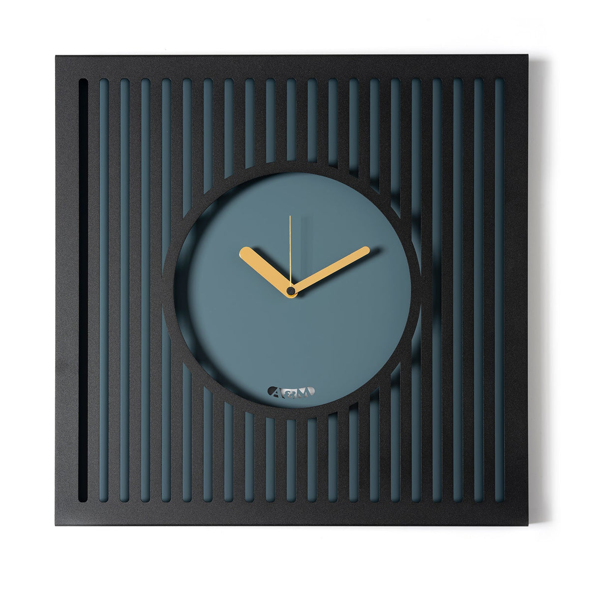 ARTI & MESTIERI Orologio da Parete Elegante Tiffany Grande Nero Petrolio 50x50cm