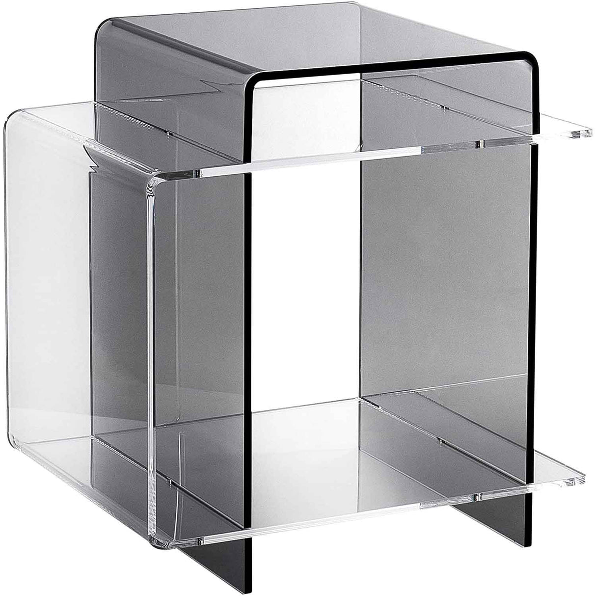 iPLEX 70's Bedroom Bedside Table Transparent Smoked PMMA Plexiglass