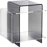 iPLEX 70's Bedroom Bedside Table Transparent Smoked PMMA Plexiglass