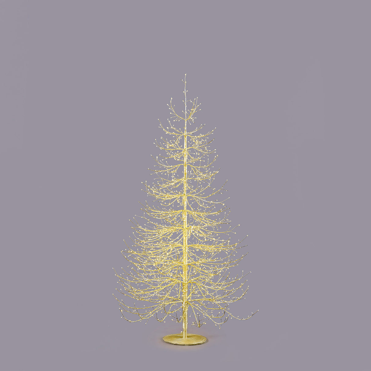 EDG Enzo De Gasperi Faggio Rich Albero di Natale con 1940 Microled 180x115cm Oro