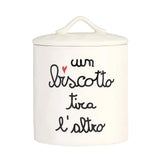 SIMPLE DAY Biscuit Jar Container One Biscuit Leads to Another 21x12cm Stoneware