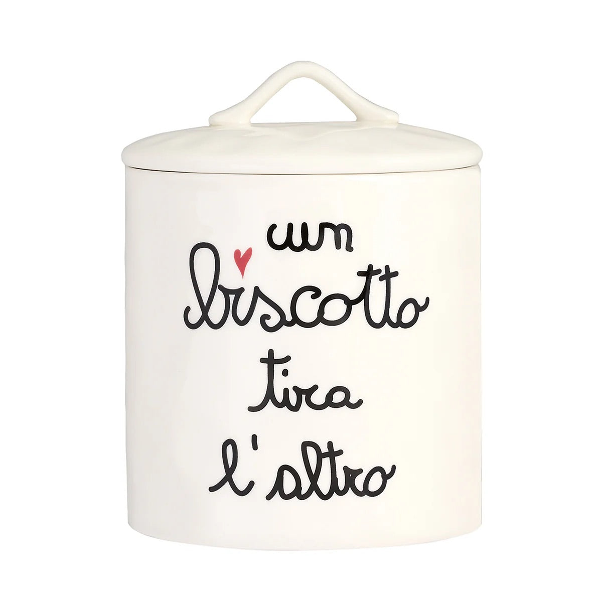 SIMPLE DAY Biscuit Jar Container One Biscuit Leads to Another 21x12cm Stoneware