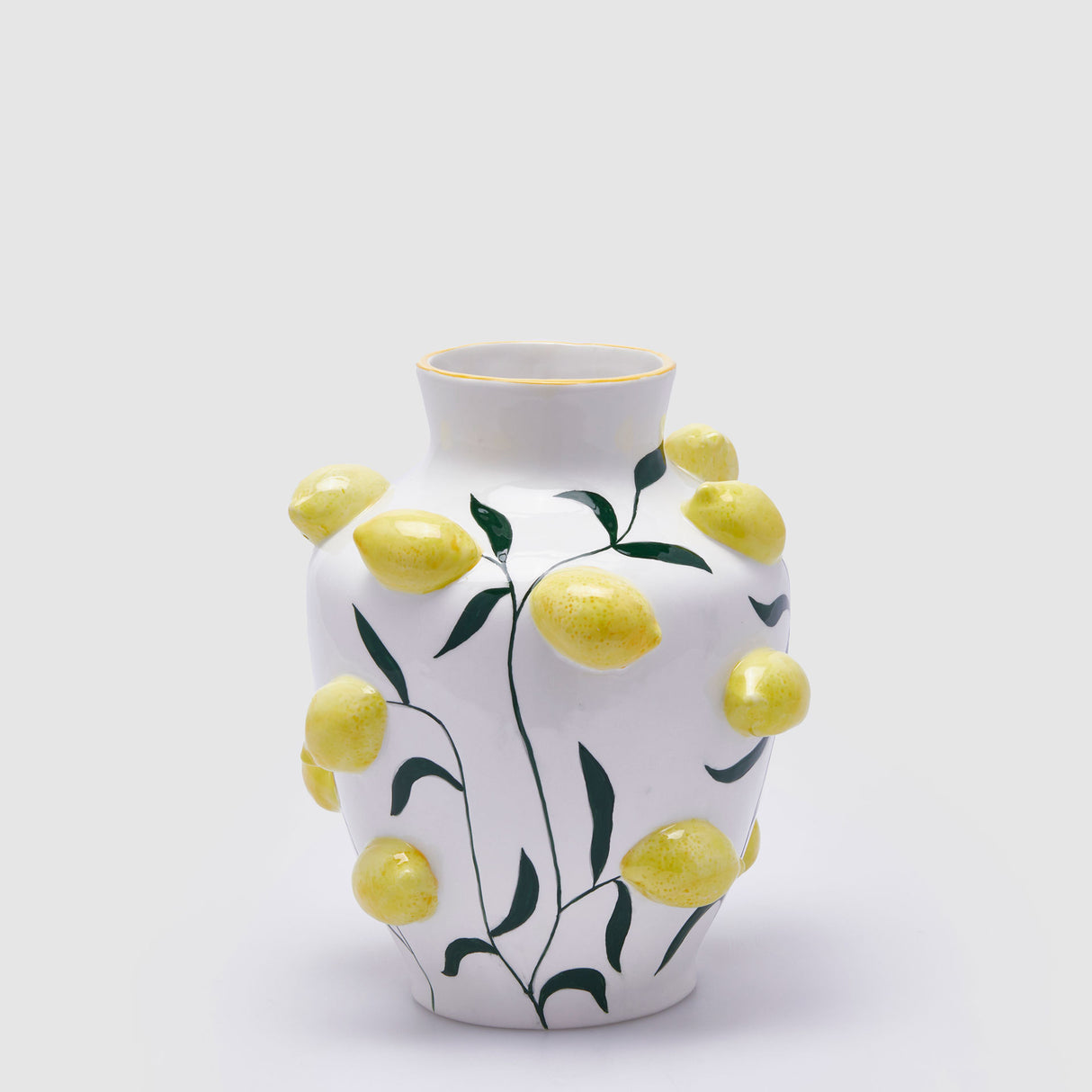 EDG Enzo De Gasperi Vaso Anfora con Limoni 26x22cm Ceramica
