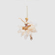 Addobbo ballerina EDG in resina rosso e oro 17 cm per albero di Natale