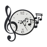 ARTI & MESTIERI Orologio da Parete di Design con Chiave E Note Musicali Musica Bianco E Nero