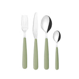 GUZZINI Pop Posate Set 24 Pezzi Verde Salvia Acciaio Inox