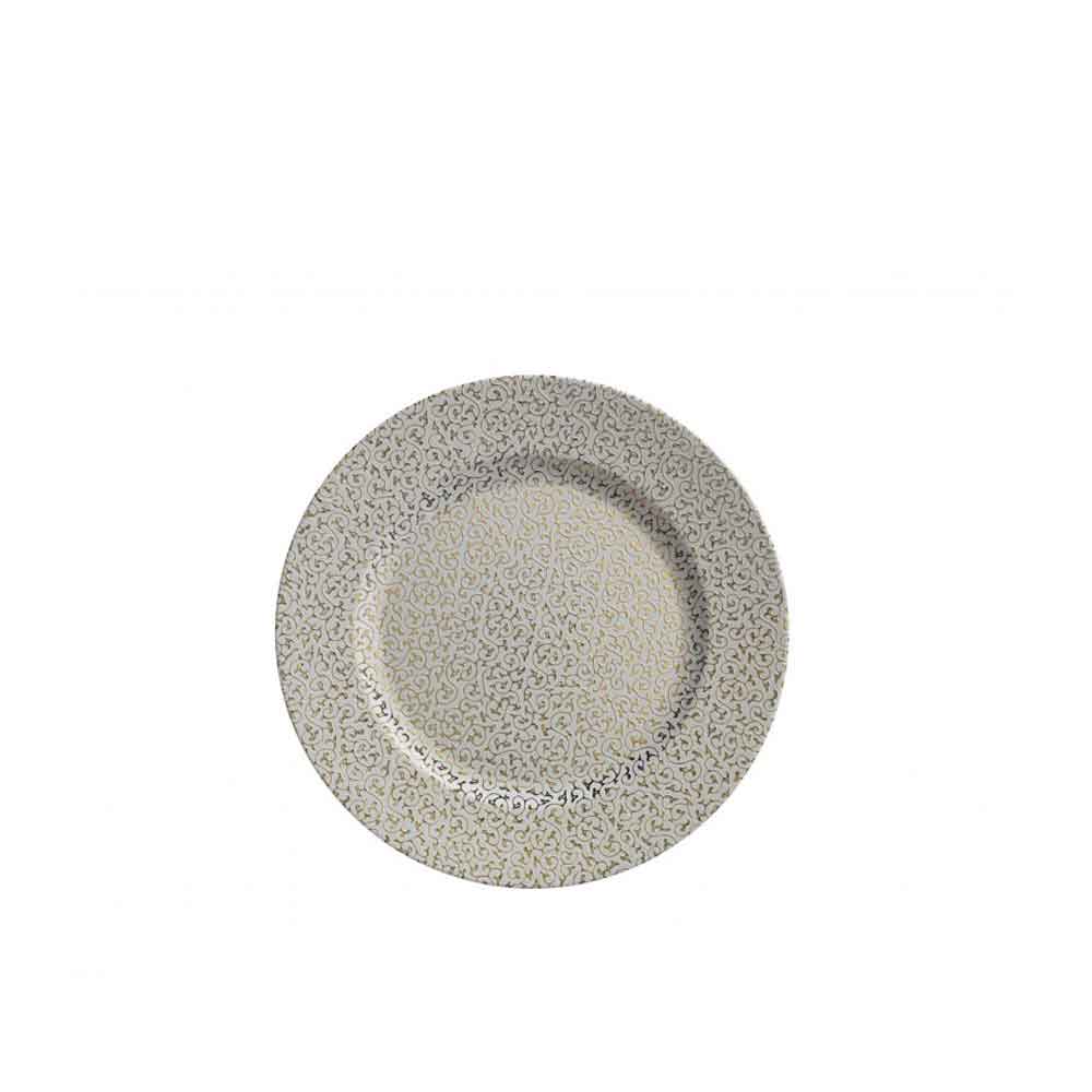 BRANDANI Filo D'Oro Set 4 Pezzi Sottopiatto 33cm PP Tavola Natalizia Natale