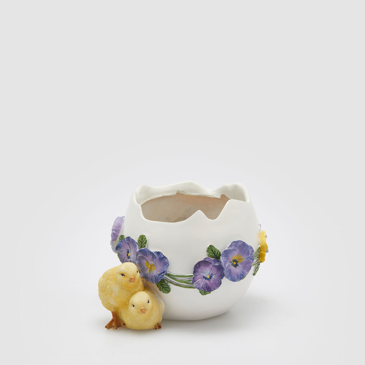 EDG Enzo De Gasperi Vaso Uovo Pulcino 14cm Decorazione di Pasqua