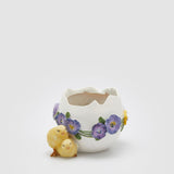 EDG Enzo De Gasperi Vaso Uovo Pulcino 14cm Decorazione di Pasqua