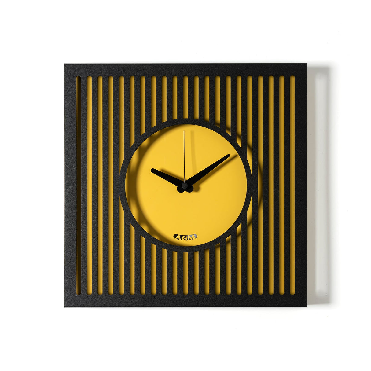 ARTI & MESTIERI Orologio da Parete Elegante Tiffany Piccolo Nero Ocra 35x35cm