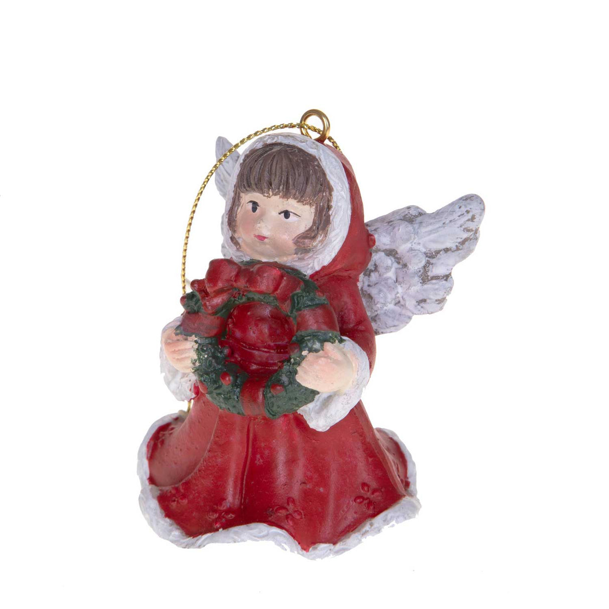 BIANCHI DINO Pendaglio per Albero di Natale Angelo 8,5cm Rosso