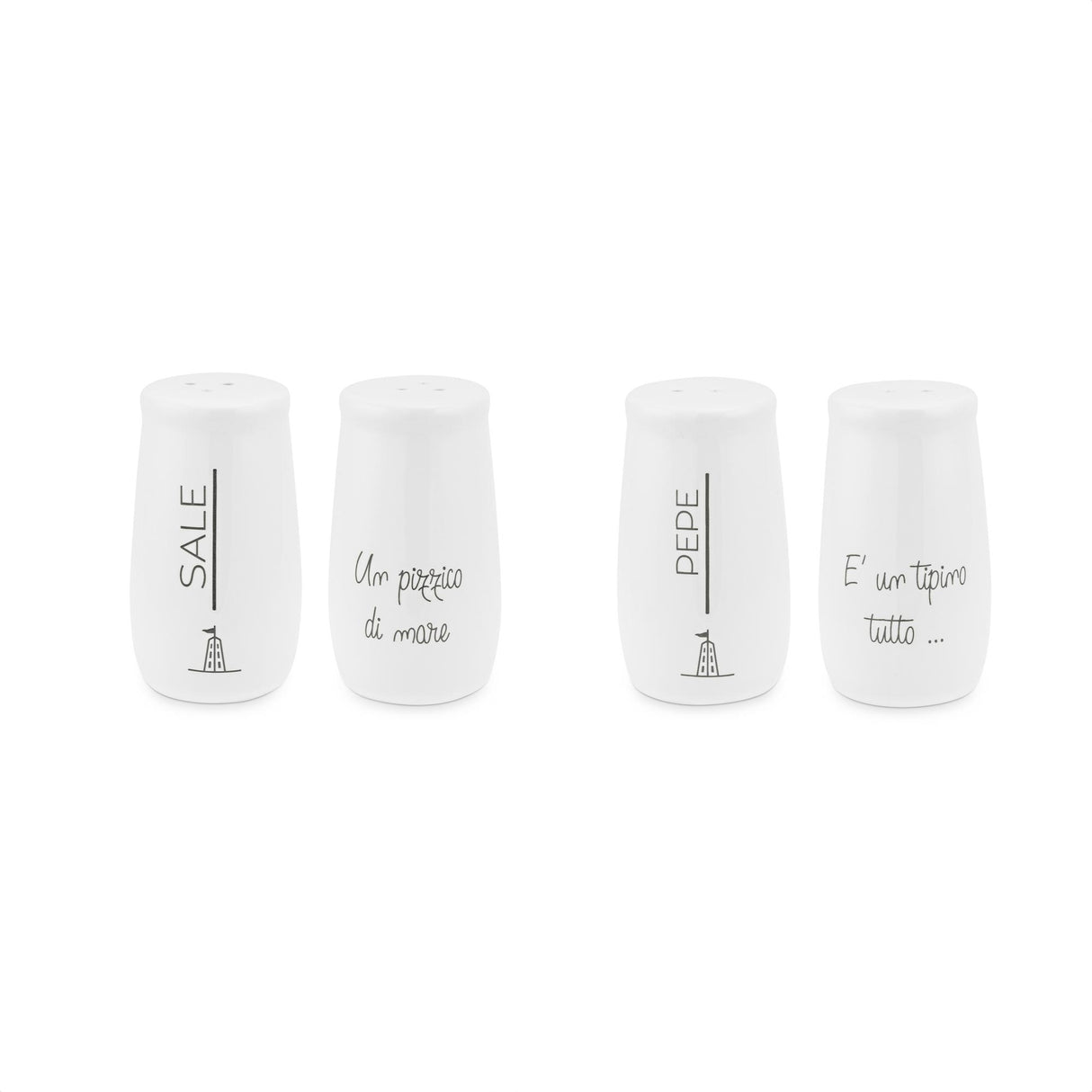 LA PORCELLANA BIANCA Gli Onesti Set Sale e Pepe 58ml Bianco Porcellana