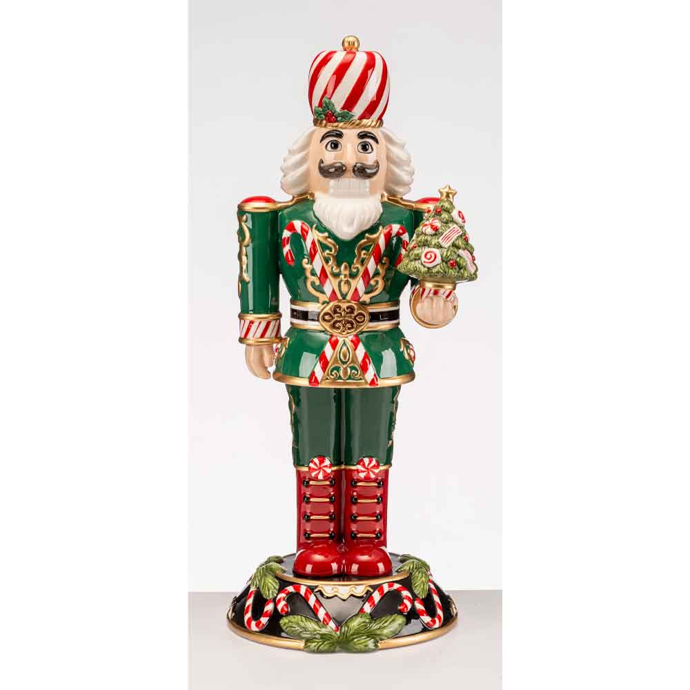 FITZ & FLOYD - Schiaccianoci Decorazione Natalizia Natale 43cm Porcellana 1021000