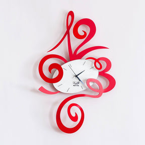 Orologio da parete Robin Arti & Mestieri in metallo rosso piccolo