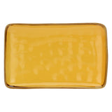 ROSE &amp; TULIPS Concerto Rectangular Tray 27x19cm Ocher Stoneware