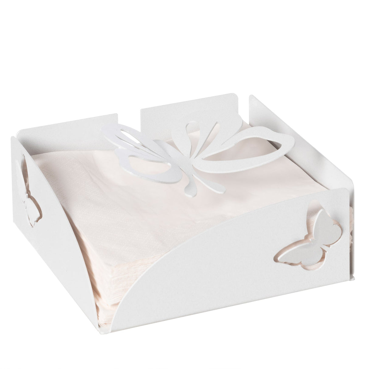 ARTI & MESTIERI Portatovaglioli Farfalloso Bianco Marmo