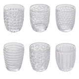 VILLA D'ESTE HOME TIVOLI Geometrie Set 6 Pezzi Bicchieri Acqua 350ml Vetro Trasparente