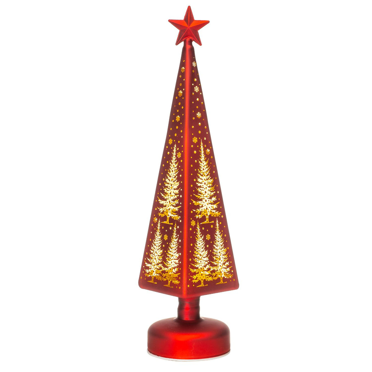 ID FOR YOU BSDC218-37CM - Albero di Natale Luminoso a LED, 37 cm - Albero Moderno per Interni ed Esterni, Decorazione Natalizia innovativa