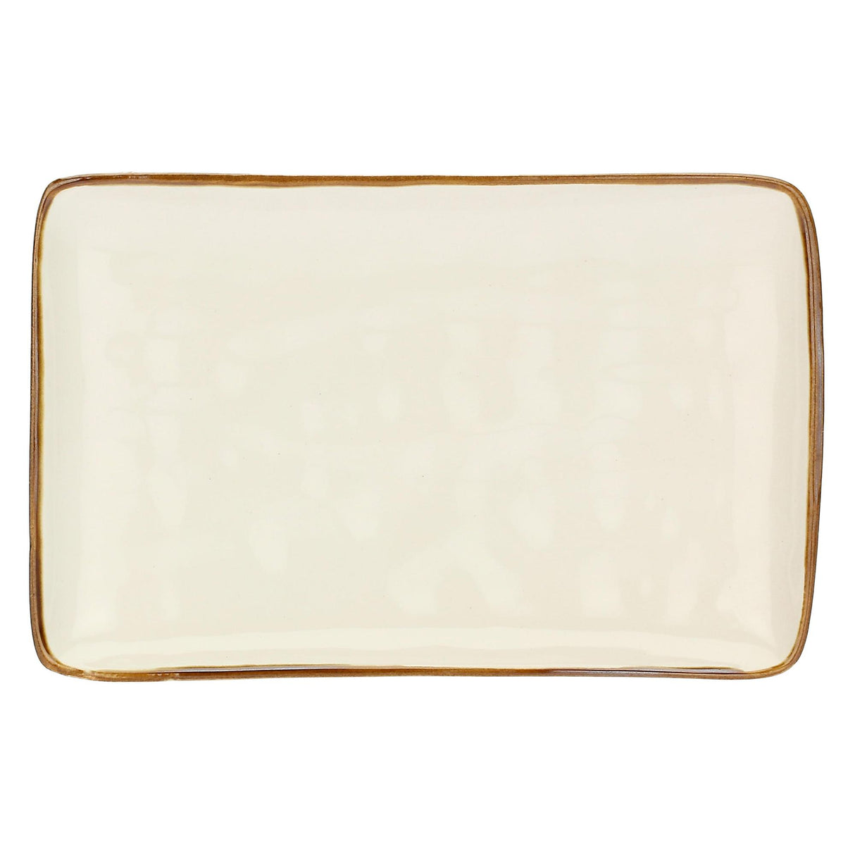 ROSE &amp; TULIPS Concerto Rectangular Tray 20x13cm Ivory Stoneware