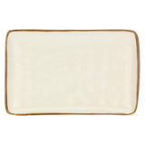 ROSE &amp; TULIPS Concerto Rectangular Tray 20x13cm Ivory Stoneware