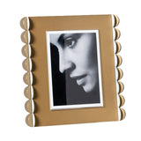 ARTI & MESTIERI Portafoto di Design Volans Grande Oro Laccato Bianco Marmo Oro Laccato Beige